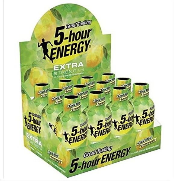 5-hour Energy Extra Strength Cool Mint Lemonade 1.93 fl oz (Box of 12)