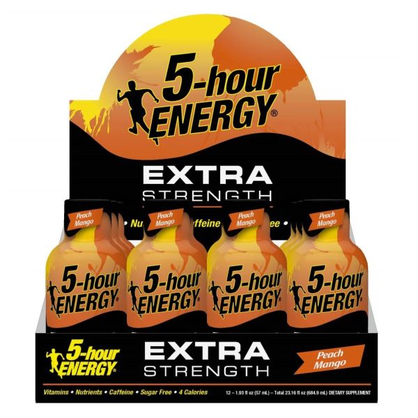 5-hour Energy Extra Strength Peach Mango 1.93 fl oz (Box of 12)