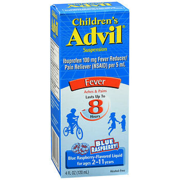 Advil Children's Fever Suspension Dye-Free Blue Raspberry - 4 oz