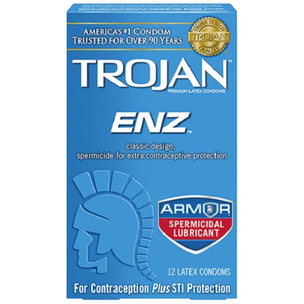 Trojan ENZ Armor Spermicidal Lubricated Condoms