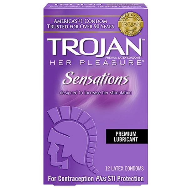 Trojan Her Pleasure Sensations Lubricated Condoms