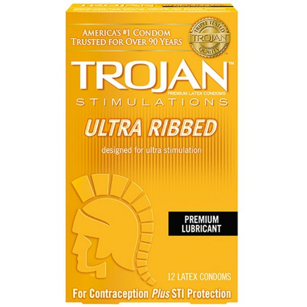 Trojan Ultra Ribbed Lubricated Condoms