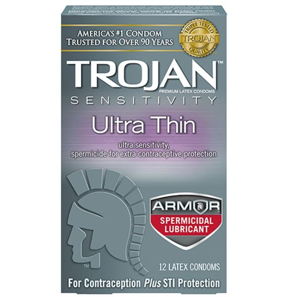 Trojan Ultra Thin Spermicidal Lubricated Condoms